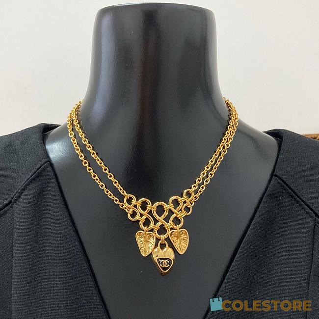 Colestore Chanel Necklace Metal & Resin Golden & Black - 1