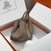 Colestore Hermes Garden Party 30 Bag Taupe Etoupe-like Brown Canvas 30x20x13cm - 6