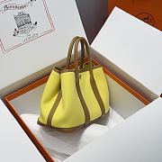 Colestore Hermes Garden Party 30 Bag Jaune Soleil & Gold Canvas 30x20x13cm - 3