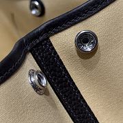 Colestore Hermes Garden Party 30 Bag Beige Clair & Noir Canvas 30x20x13cm - 2