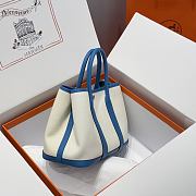 Colestore Hermes Garden Party 30 Bag Blanc & Bleu Jean 30x20x13cm - 5