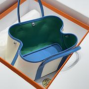 Colestore Hermes Garden Party 30 Bag Blanc & Bleu Jean 30x20x13cm - 4