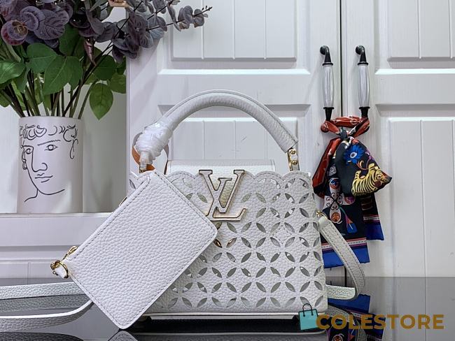 Colestore Louis Vuitton Capucines Mini White Lily 14 x 8 x 21cm - 1