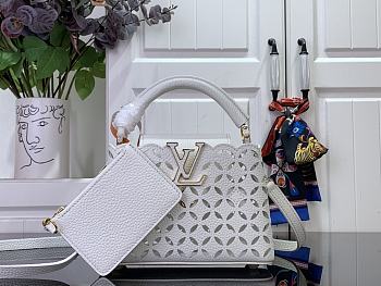 Colestore Louis Vuitton Capucines Mini White Lily 14 x 8 x 21cm