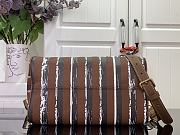 Colestore Louis Vuitton Speedy Bandouliere 30 Brown/Black/White Striped Canvas 32 x 22.5 x 18cm - 5
