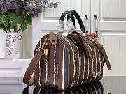 Colestore Louis Vuitton Speedy Bandouliere 30 Brown/Black/White Striped Canvas 32 x 22.5 x 18cm - 3