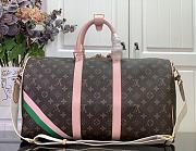 Colestore Louis Vuitton Keepall Bandouliere 45 with Pink and Green Stripes 45 x 27 x 20 cm - 6