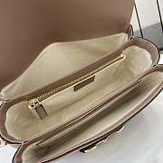Colestore Gucci Horsebit 1955 Soft Medium Shoulder Bag Taupe Smooth Leather 26x17.5x10cm - 3
