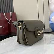 Colestore Gucci Horsebit 1955 Soft Medium Shoulder Bag Green Smooth Leather 26x17.5x10cm - 5