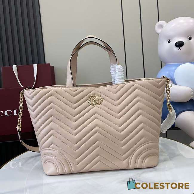 Colestore Gucci Betty Medium Tote Bag in Beige Leather 28 x 24 x 16cm - 1