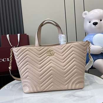 Colestore Gucci Betty Medium Tote Bag in Beige Leather 28 x 24 x 16cm