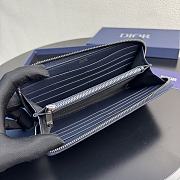 Colestore Dior Saddle Long Zipped Wallet Navy Grained Calfskin 19.8 x 11 x 2.5 cm - 6