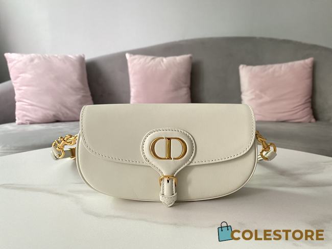 Colestore Dior Bobby East-West Bag White Grained Calfskin  22 x 13 x 5 cm - 1