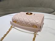 Colestore Dior Small Jolie Top Handle Bag Light Pink Cannage Calfskin 22 x 14 x 8cm - 3