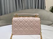 Colestore Dior Small Jolie Top Handle Bag Light Pink Cannage Calfskin 22 x 14 x 8cm - 4