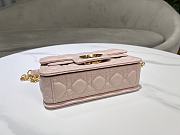 Colestore Dior Small Jolie Top Handle Bag Light Pink Cannage Calfskin 22 x 14 x 8cm - 5