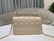 Colestore Dior Small Jolie Top Handle Bag Powder Beige Cannage Calfskin 22 x 14 x 8cm - 5