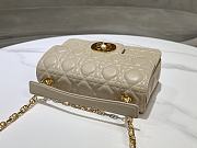 Colestore Dior Small Jolie Top Handle Bag Powder Beige Cannage Calfskin 22 x 14 x 8cm - 4