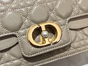 Colestore Dior Small Jolie Top Handle Bag Powder Beige Cannage Calfskin 22 x 14 x 8cm - 2