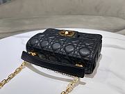 Colestore Dior Small Jolie Top Handle Bag Black Cannage Calfskin 22 x 14 x 8cm - 5