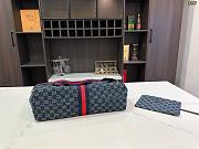 	 Colestore Gucci Giglio Mini Tote Bag in Denim 35×30×14cm - 6