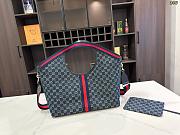 	 Colestore Gucci Giglio Mini Tote Bag in Denim 35×30×14cm - 5