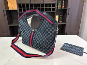 	 Colestore Gucci Giglio Mini Tote Bag in Denim 35×30×14cm - 2