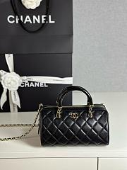 Colestore Chanel Boston Bowling Top Handle Black 11.5x18.5x11cm  - 1
