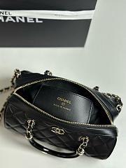 Colestore Chanel Boston Bowling Top Handle Black 11.5x18.5x11cm  - 2