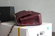 Colestore Chanel Classic Flap Bag Burgundy 15.5x25.5x6.5cm - 6