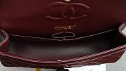 Colestore Chanel Classic Flap Bag Burgundy 15.5x25.5x6.5cm - 5