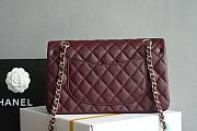 Colestore Chanel Classic Flap Bag Burgundy 15.5x25.5x6.5cm - 3