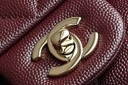 Colestore Chanel Classic Flap Bag Burgundy 15.5x25.5x6.5cm - 2