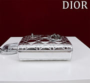 	 Colestore Dior Small D-Joy Metallic Silver-Tone 16.5x6x10cm - 5