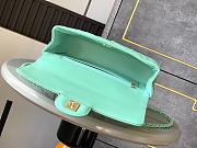 Colestore Chanel Mini Flap Bag with Top Handle, Lambskin & Lacquered Metal, Mint Green 23cm - 6