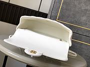 Colestore Chanel Mini Flap Bag with Top Handle, Lambskin & Lacquered Metal, White 23cm - 5