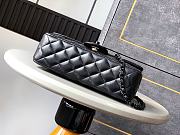 Colestore Chanel Mini Flap Bag with Top Handle, Lambskin & Lacquered Metal, Black 23cm - 5