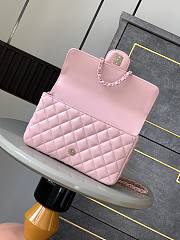 	 Colestore Chanel Mini Flap Bag with Top Handle, Lambskin & Lacquered Metal, Light Pink 23cm - 5