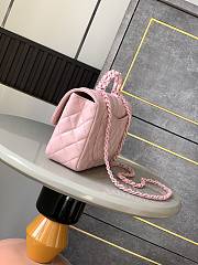 	 Colestore Chanel Mini Flap Bag with Top Handle, Lambskin & Lacquered Metal, Light Pink 23cm - 4