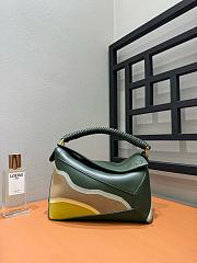 Colestore Loewe Small Puzzle Edge Landscape Bag in Nappa Calfskin Bottle Green/Ochre 24x10x14 cm - 6