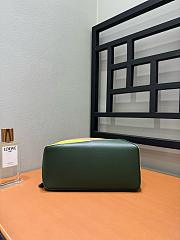 Colestore Loewe Small Puzzle Edge Landscape Bag in Nappa Calfskin Bottle Green/Ochre 24x10x14 cm - 4