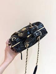 Colestore Chanel Small Bowling Bag Patent Crumpled Calfskin & Gold-Tone Metal Black 17x21x13cm - 2