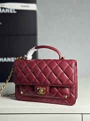 Colestore Chanel Wallet On Chain Shiny Lambskin & Gold-Tone Metal Burgundy 12.3 x 19 x 5cm - 6