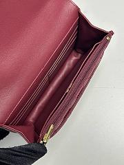 Colestore Chanel Wallet On Chain Shiny Lambskin & Gold-Tone Metal Burgundy 12.3 x 19 x 5cm - 4