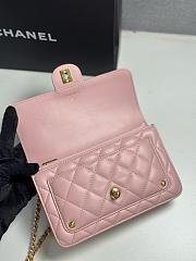Colestore Chanel Wallet On Chain Shiny Lambskin & Gold-Tone Metal Light Pink 12.3 x 19 x 5cm - 6