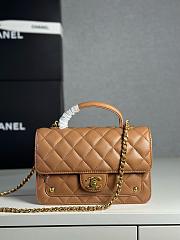 Colestore Chanel Wallet On Chain Shiny Lambskin & Gold-Tone Metal Brown 12.3 x 19 x 5cm - 1