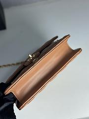Colestore Chanel Wallet On Chain Shiny Lambskin & Gold-Tone Metal Brown 12.3 x 19 x 5cm - 4