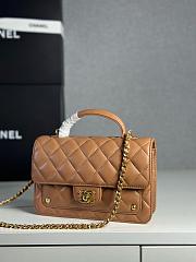 Colestore Chanel Wallet On Chain Shiny Lambskin & Gold-Tone Metal Brown 12.3 x 19 x 5cm - 6