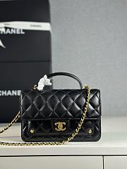Colestore Chanel Wallet On Chain Shiny Lambskin & Gold-Tone Metal Black 12.3 x 19 x 5cm - 1