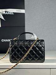 Colestore Chanel Wallet On Chain Shiny Lambskin & Gold-Tone Metal Black 12.3 x 19 x 5cm - 4